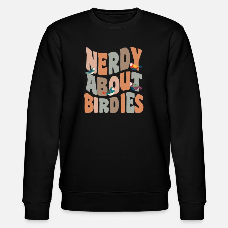 Fugle nørder om birdies - Stanley/Stella økologisk unisex-sweatshirt CHANGER - sort