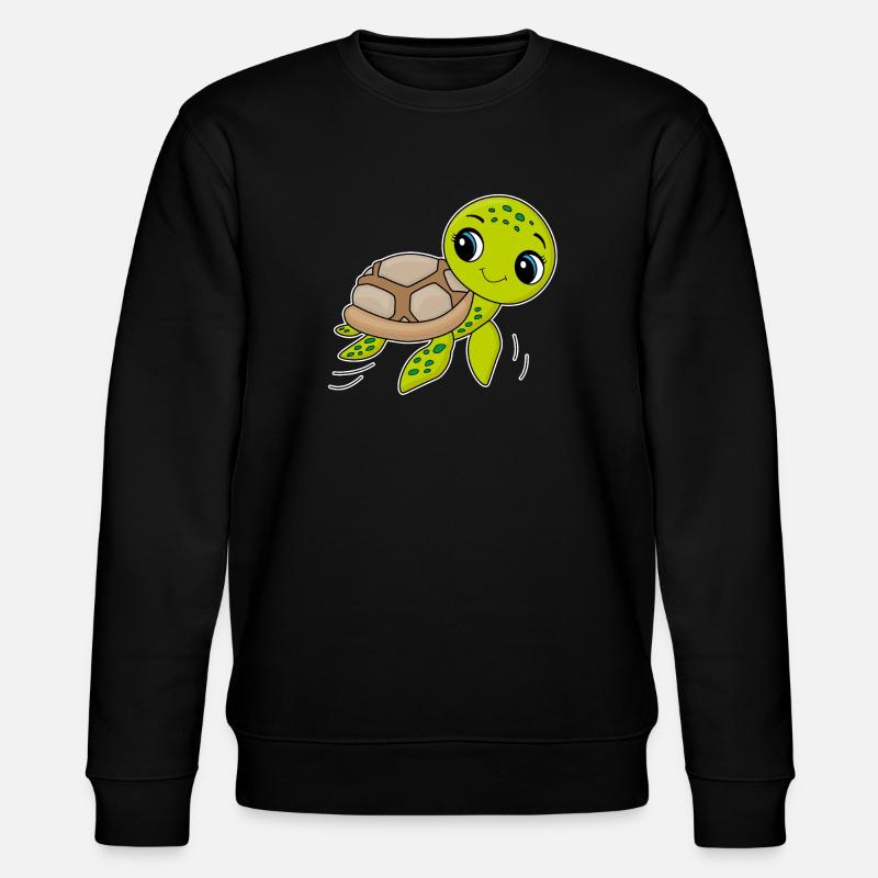 Tortue, animal mignon, océan - Sweat bio CHANGER Stanley/Stella Unisexe - noir