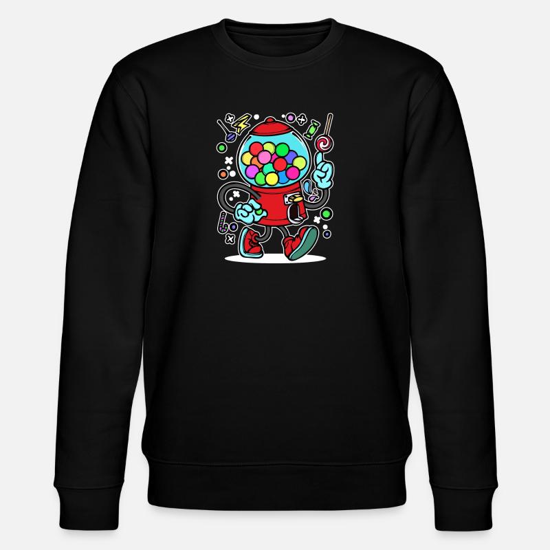 Naschkatzen Süßigkeiten Statement Nachspeise - Stanley/Stella Unisex Bio-Sweatshirt CHANGER - Schwarz