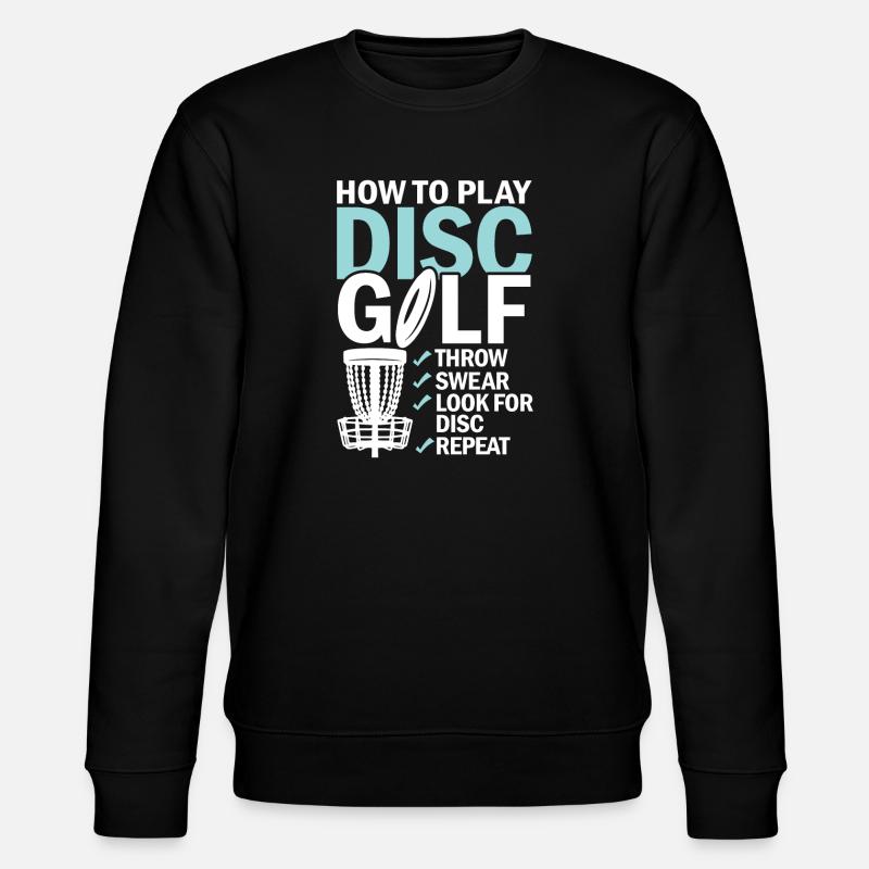 Discgolf Lernen Motivation Design - Stanley/Stella Unisex Bio-Sweatshirt CHANGER  - Schwarz