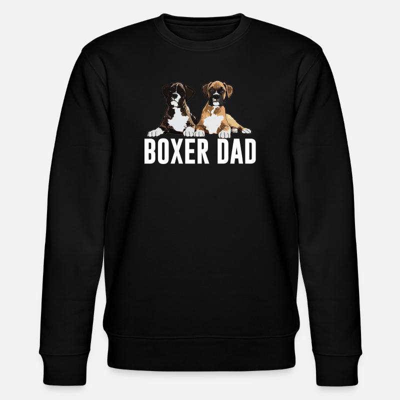 Boxer Hund Boxer Papa - Stanley/Stella Unisex Bio-Sweatshirt CHANGER  - Schwarz