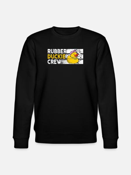 Rubber Duck Rubber Duckie Crew - Stanley/Stella CHANGER Unisex Organic Sweatshirt - black