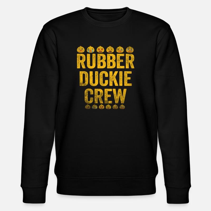 Rubber Duck Rubber Duckie Crew - Stanley/Stella CHANGER Unisex Organic Sweatshirt - black