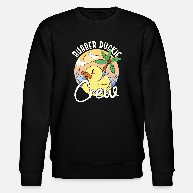 Rubber Duck Rubber Duckie Crew - Stanley/Stella CHANGER Unisex Organic Sweatshirt - black