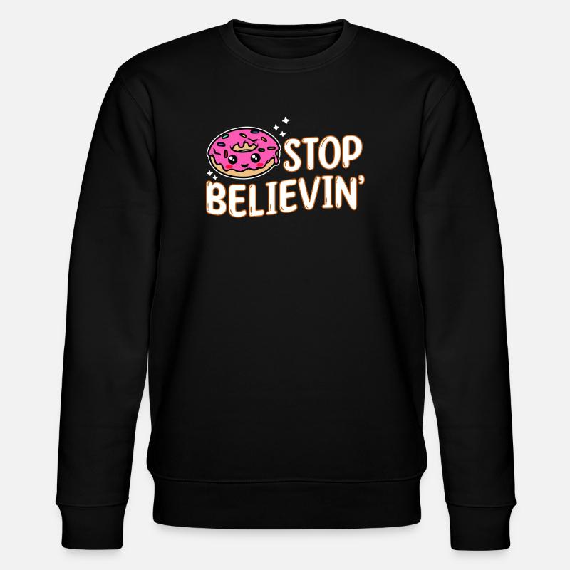 Donut Statement Naschen Backen Nachspeise Lecker - Stanley/Stella Unisex Bio-Sweatshirt CHANGER  - Schwarz