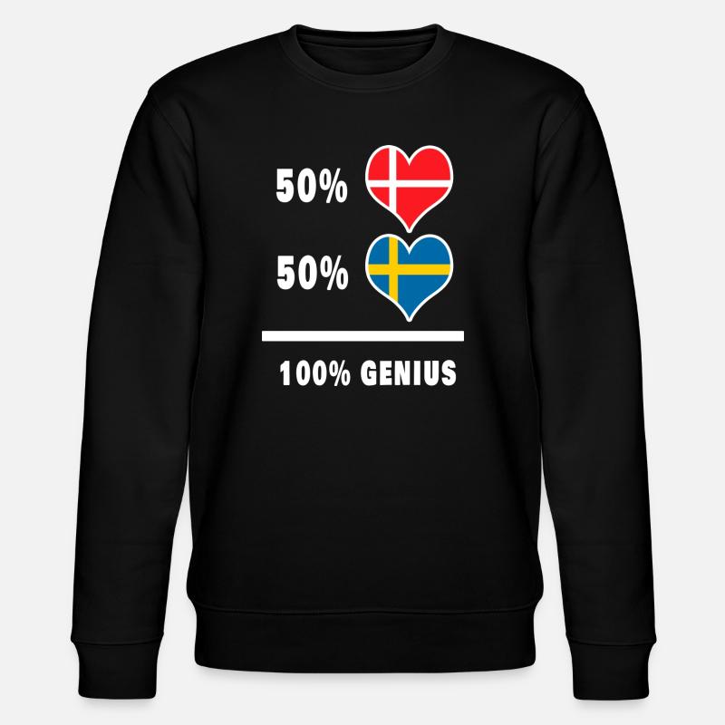 Denmark and Sweden Genial / Gift - Stanley/Stella CHANGER Unisex Organic Sweatshirt - black