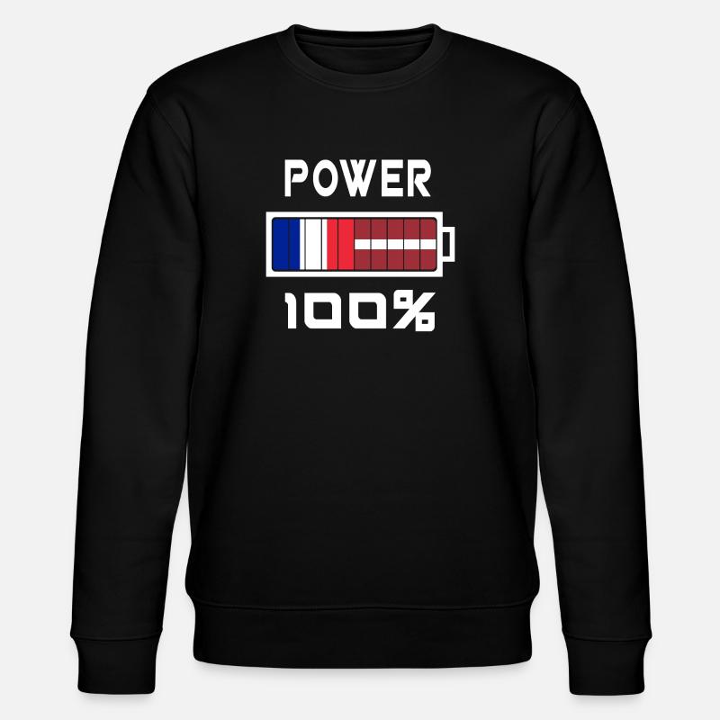 Lettland und Frankreich machen 100% - Stanley/Stella Unisex Bio-Sweatshirt CHANGER  - Schwarz