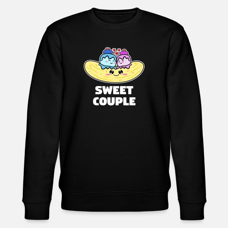 Süß Lecker Nachspeise Süßigkeiten Statement - Stanley/Stella Unisex Bio-Sweatshirt CHANGER  - Schwarz
