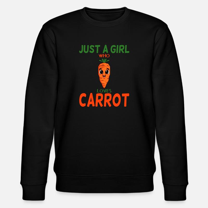 Vegansk gulerod gulerod gulerødder - Stanley/Stella økologisk unisex-sweatshirt CHANGER  - sort