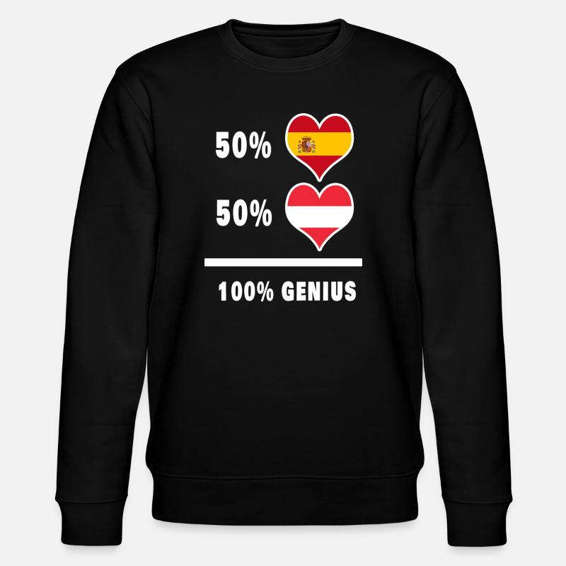 Austria and Spain Genius / gift - Stanley/Stella CHANGER Unisex Organic Sweatshirt - black