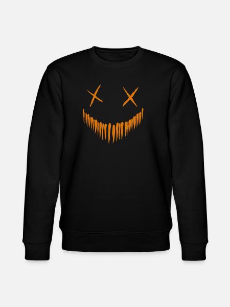 Pumpkin Grimace1 - Stanley/Stella CHANGER Unisex Organic Sweatshirt - black