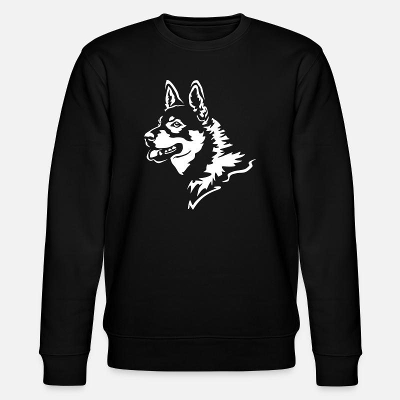 Jämthund Kopf "Black Edition" - Stanley/Stella Unisex Bio-Sweatshirt CHANGER - Schwarz