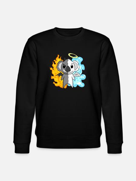 Koala - Angels and Devils - Stanley/Stella CHANGER Unisex Organic Sweatshirt - black