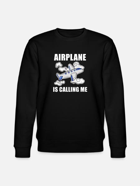 Airplane Airplane Pilot Gift - Stanley/Stella CHANGER Unisex Organic Sweatshirt - black