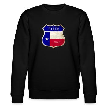 Drapeaux à écusson Tyler Texas - Sweat bio CHANGER Stanley/Stella Unisexe - noir - Devant - Nik (191cm) & Marisol (170cm)
