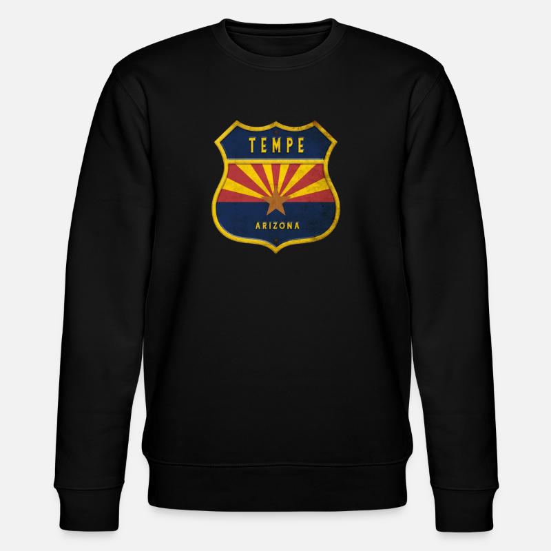 Tempe Arizona flags crest design - Stanley/Stella CHANGER Unisex Organic Sweatshirt - black