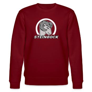 Himmel Astrologie Horoskop Steinbock Sternzeichen - Stanley/Stella Unisex Bio-Sweatshirt CHANGER  - Burgunderrot - Vorne - Nik (191cm) & Marisol (170cm)