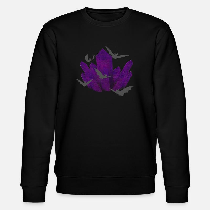 Gothic-kristall, Fledermäuse, verschenken - Stanley/Stella Unisex Bio-Sweatshirt CHANGER  - Schwarz