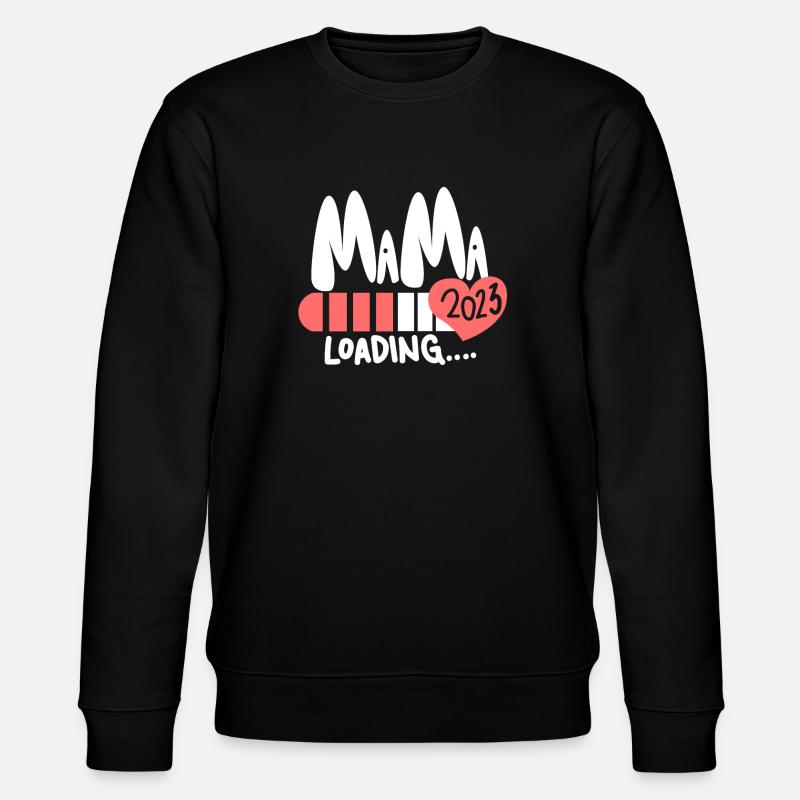 Maman 2023 Mère Grossesse Enceinte - Sweat bio CHANGER Stanley/Stella Unisexe - noir
