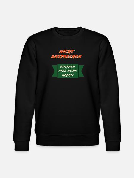 Nicht Ansprechen Ruhe Schild - Stanley/Stella Unisex Bio-Sweatshirt CHANGER - Schwarz