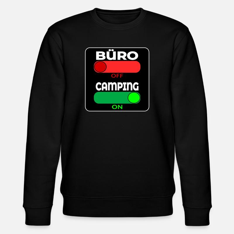 CAMPING SPRÜCHE - Stanley/Stella Unisex Bio-Sweatshirt CHANGER  - Schwarz