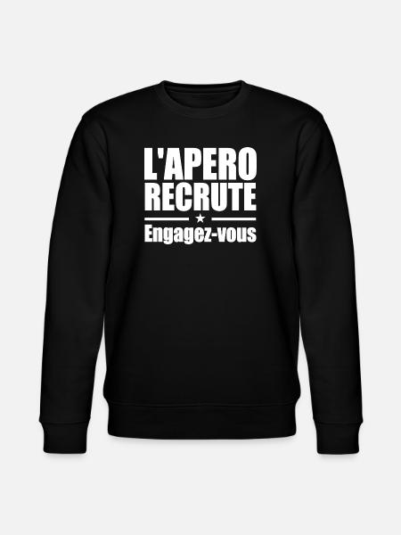 L'apéro recrute Engagez-vous - Sweat bio CHANGER Stanley/Stella Unisexe - noir