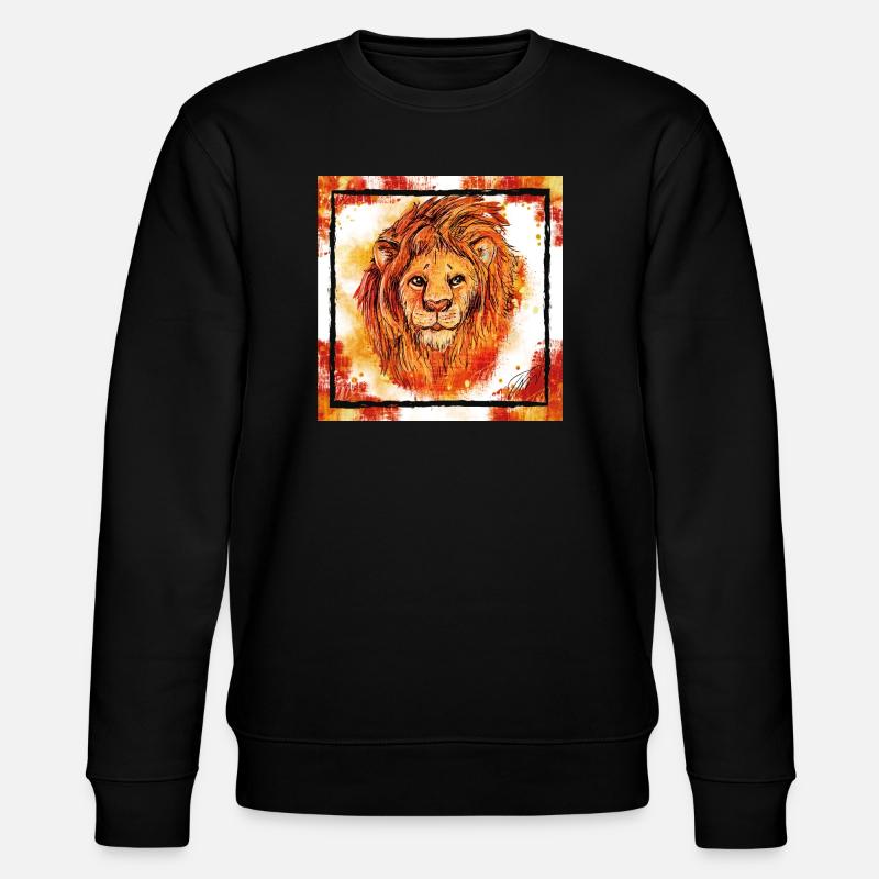 Der Rote Löwe - Stanley/Stella Unisex Bio-Sweatshirt CHANGER  - Schwarz