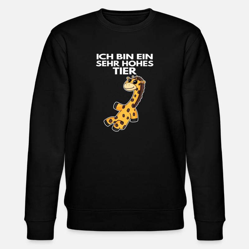 Teamleiter Giraffe - Stanley/Stella Unisex Bio-Sweatshirt CHANGER  - Schwarz