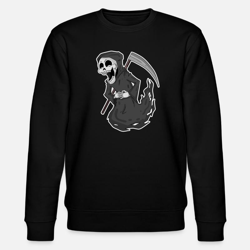 Grim Reaper laughs funny - Stanley/Stella CHANGER Unisex Organic Sweatshirt - black