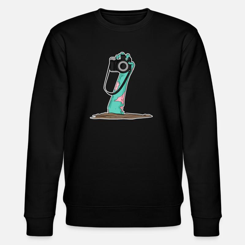 Zombie Camera Photographer - Stanley/Stella CHANGER Unisex Organic Sweatshirt - black