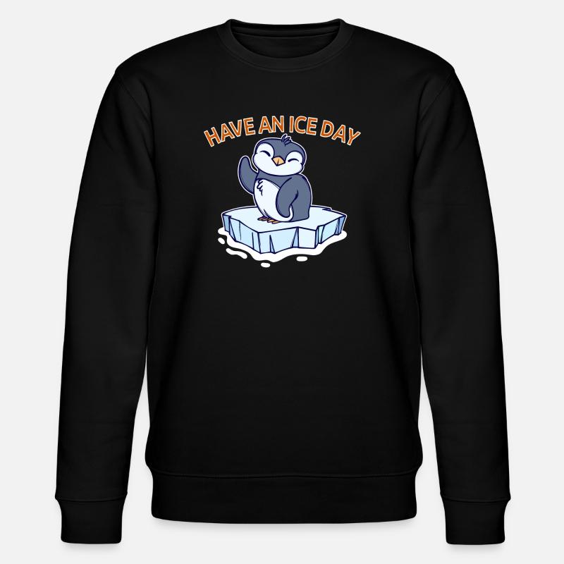 Antarktis Eis Kalt Pinguin Statement Seevogel - Stanley/Stella Unisex Bio-Sweatshirt CHANGER  - Schwarz