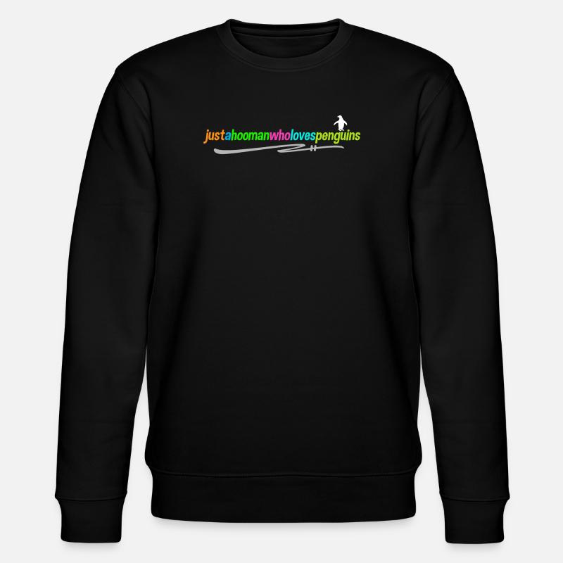 Antarktis Pinguin Statement Vogel Tier Seevogel - Stanley/Stella Unisex Bio-Sweatshirt CHANGER  - Schwarz