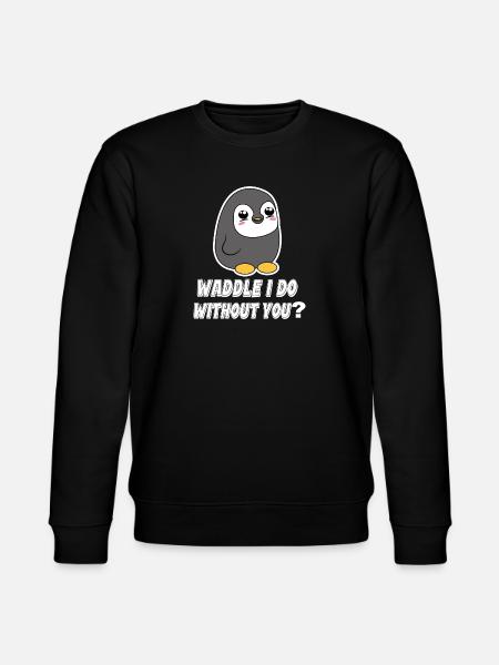 Pinguin Tier Vogel Statement Seevogel Zoo - Stanley/Stella Unisex Bio-Sweatshirt CHANGER  - Schwarz