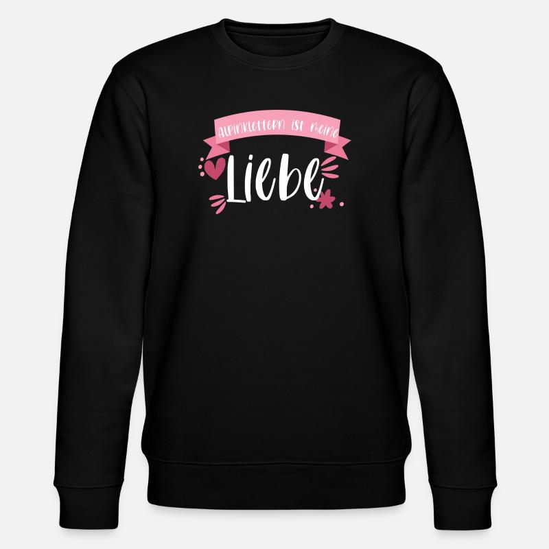 Klettern Alpinklettern Liebe Berge Geschenk - Stanley/Stella Unisex Bio-Sweatshirt CHANGER  - Schwarz