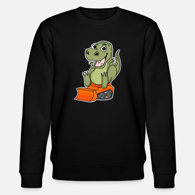 Dino Construction Site Children's Motif - Stanley/Stella CHANGER Unisex Organic Sweatshirt - black