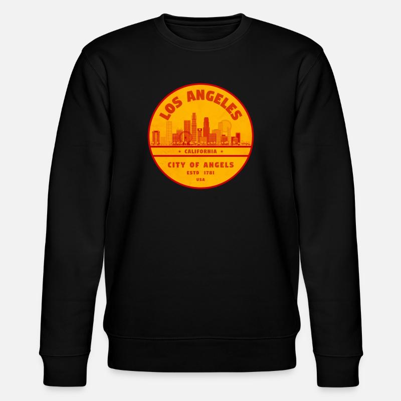 Sonnenstempel Los Angeles Skyline - Stanley/Stella Unisex Bio-Sweatshirt CHANGER - Schwarz