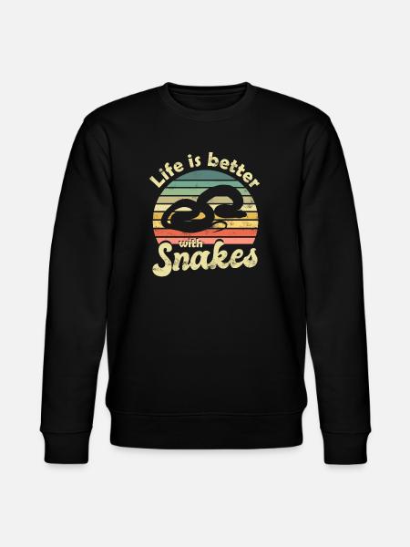 Snake snakes - Stanley/Stella CHANGER Unisex Organic Sweatshirt - black