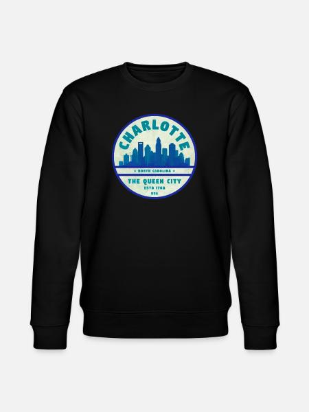 Charlotte Skyline Queen City - Stanley/Stella Unisex Bio-Sweatshirt CHANGER - Schwarz