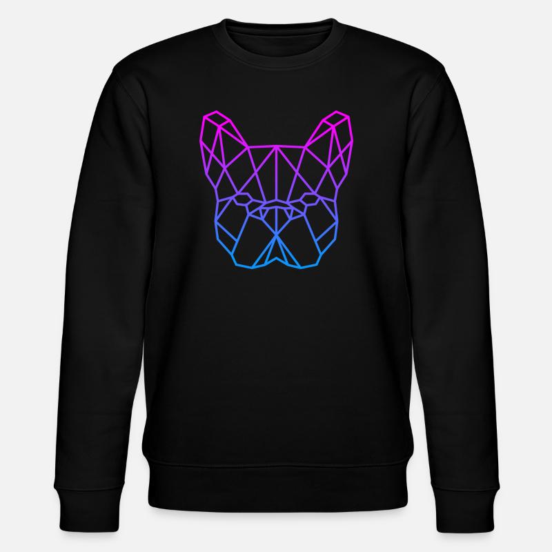Bouledogue Français Logo polygonal grand - Sweat bio CHANGER Stanley/Stella Unisexe - noir