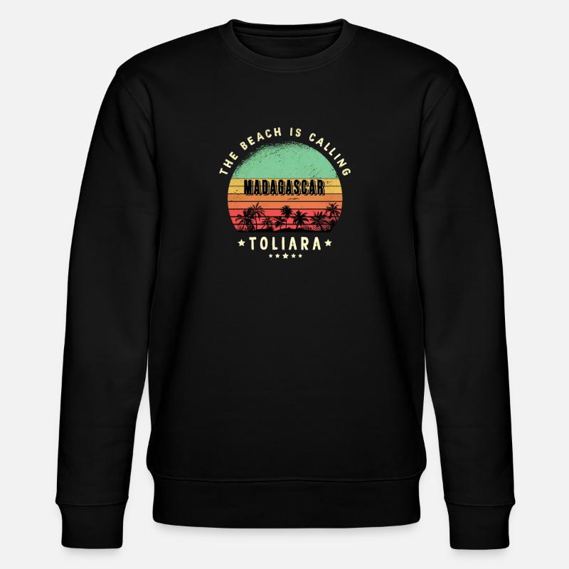 Toliara Madagaskar Strand Design - Stanley/Stella Unisex Bio-Sweatshirt CHANGER  - Schwarz