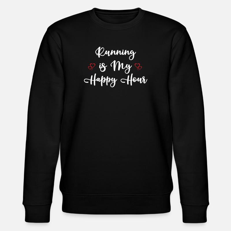 Courir est mon Happy Hour - Sweat bio CHANGER Stanley/Stella Unisexe - noir