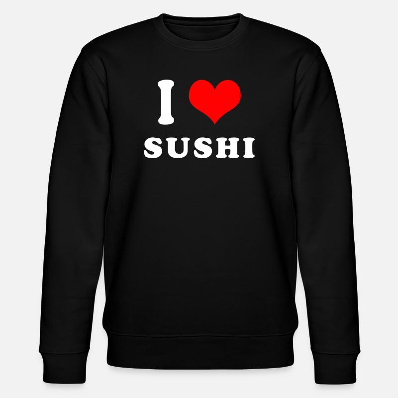 Ich liebe Sushi - Stanley/Stella Unisex Bio-Sweatshirt CHANGER  - Schwarz