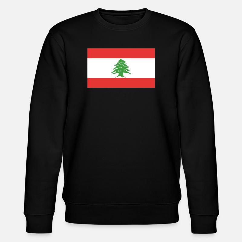 Libanon Flagge - Stanley/Stella Unisex Bio-Sweatshirt CHANGER  - Schwarz