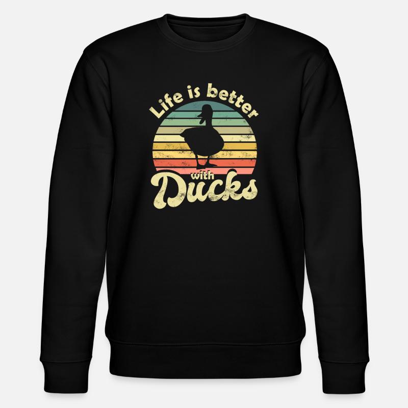 Duck ducks - Stanley/Stella CHANGER Unisex Organic Sweatshirt - black