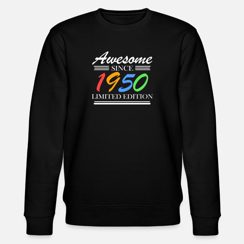 1950 - Born 1950 - Stanley/Stella CHANGER Unisex Organic Sweatshirt - black