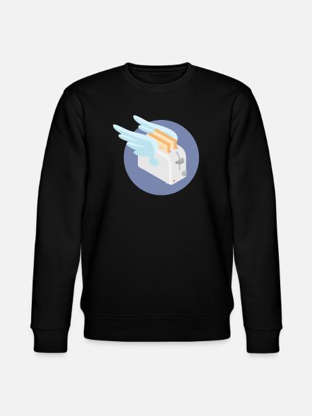 Flying toaster - Stanley/Stella CHANGER Unisex Organic Sweatshirt - black