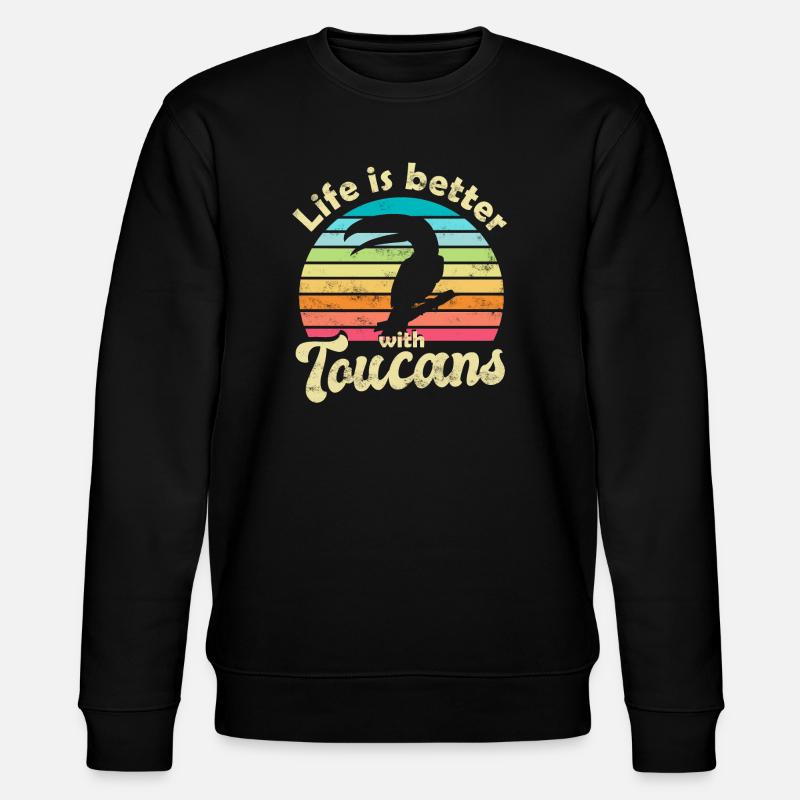 Tukan Vogel - Stanley/Stella Unisex Bio-Sweatshirt CHANGER - Schwarz
