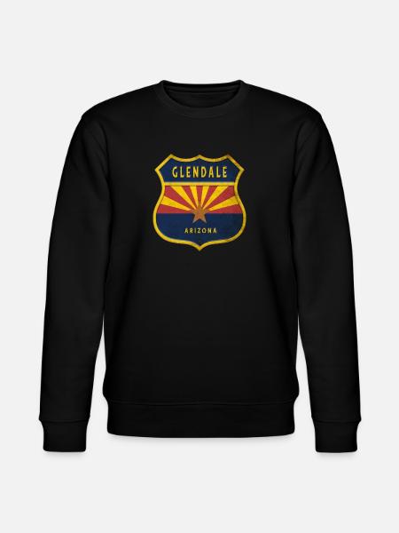 Glendale Arizona flag crest design - Stanley/Stella CHANGER Unisex Organic Sweatshirt - black