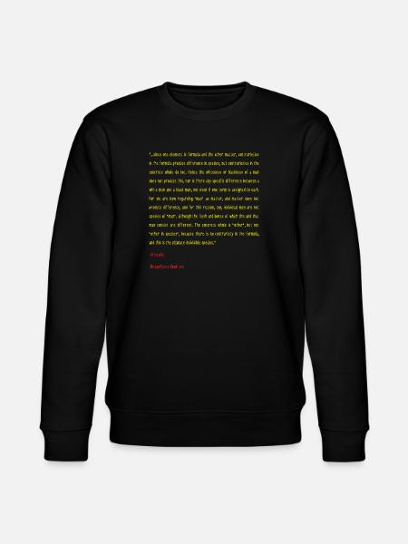 Aristotle Metaphysics Book ten - Stanley/Stella CHANGER Unisex Organic Sweatshirt - black