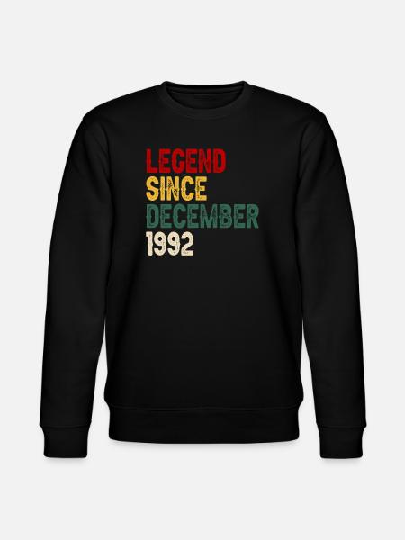 Legend Since December 1992 - Stanley/Stella CHANGER Unisex Organic Sweatshirt - black